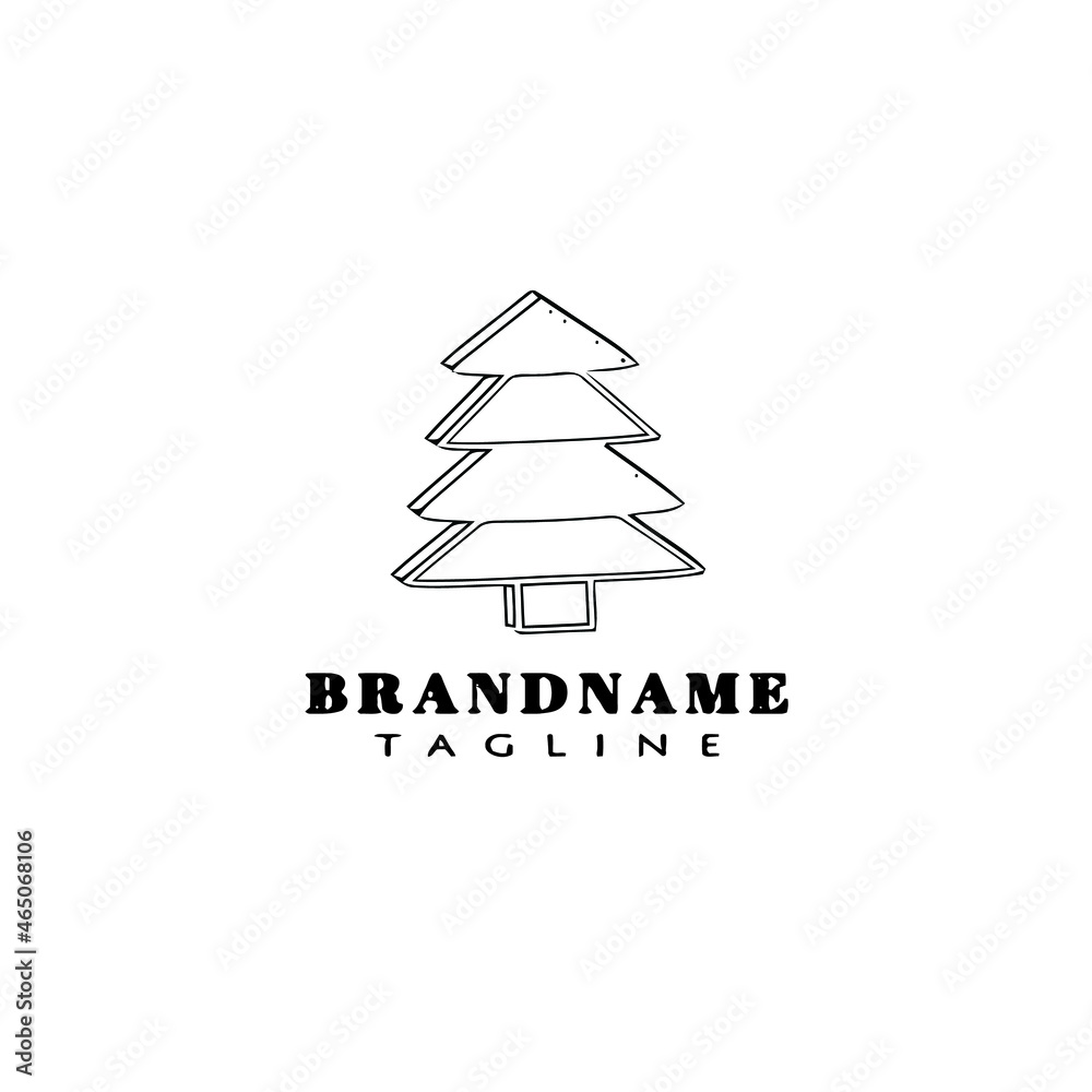tree logo cartoon icon design template black isolated vector tree logo cartoon icon design template black isolated vector