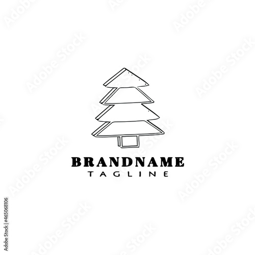 tree logo cartoon icon design template black isolated vector