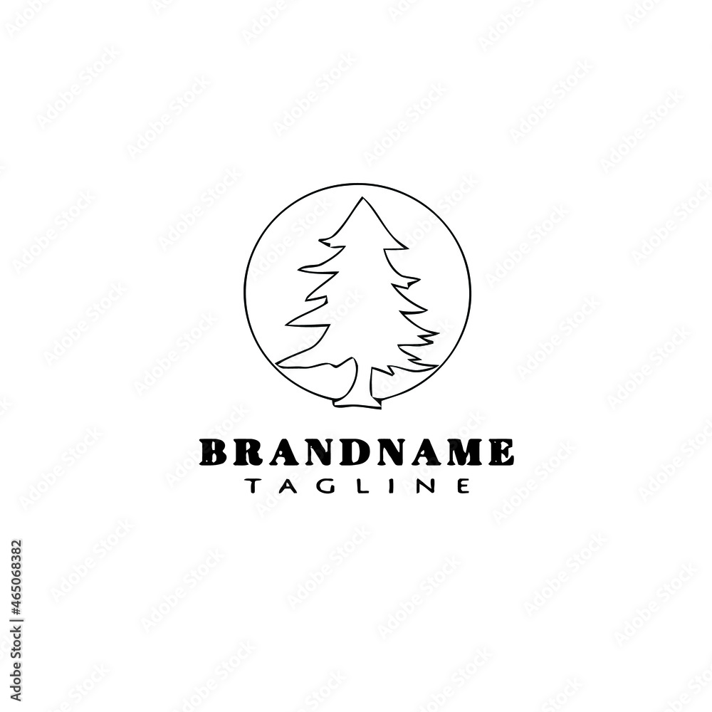 tree logo cartoon icon cute template black isolated vector illustration tree logo cartoon icon cute template black isolated vector illustration