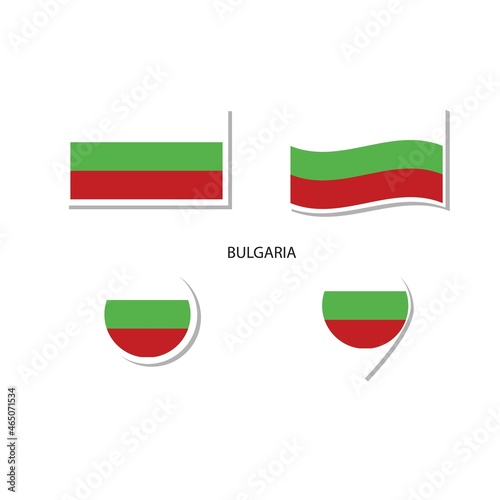 Bulgaria flag logo icon set, rectangle flat icons, circular shape, marker with flags. Free Download Bulgaria flag logo icon set, rectangle flat icons, circular shape, marker with flags. - GFXLoad