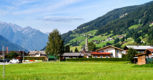 Landscape of valley of Bramberg am Wildkogel, Austria