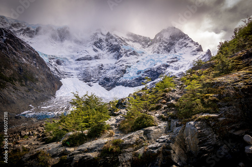 Patagonian Glacier at Torres del Paine National Park, Chile