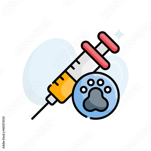 Medicine Vector filled outline Icon Design illustration. Veterinary Symbol on White background EPS 10 File