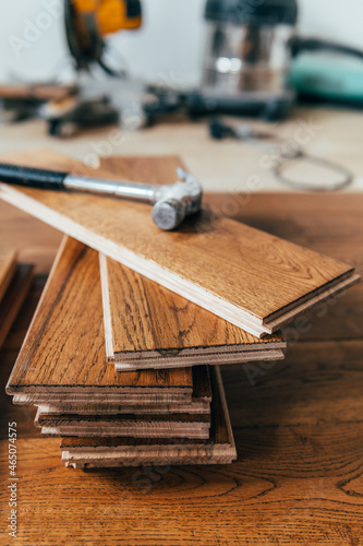 Solid oak wood flooring