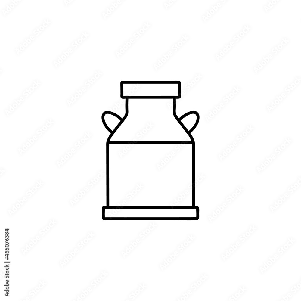 milk tank icon in flat black line style, isolated on white milk tank icon in flat black line style, isolated on white