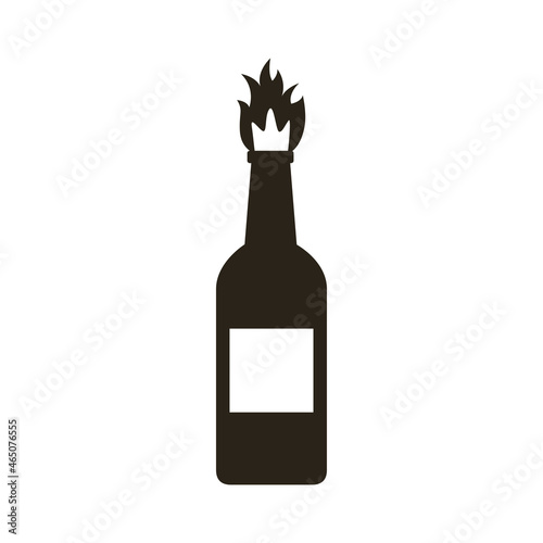 molotov bomb silhouette