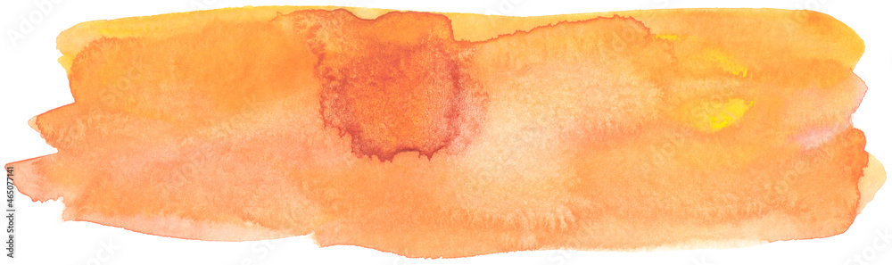 Fototapeta premium Orange spot watercolor background element