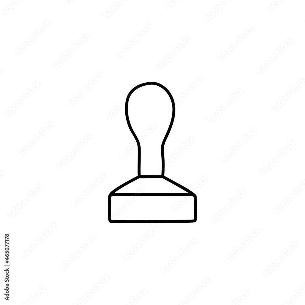 Bean tamper icon in flat black line style, isolated on white Bean tamper icon in flat black line style, isolated on white