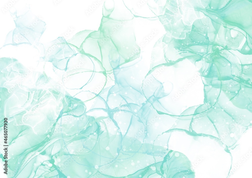 背景 テクスチャー テクスチャ アルコールインク アルコールインクアート 水彩 絵の具 インクアート 抽象的 緑 Stock Illustration Adobe Stock