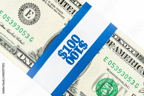 US Dollar bill money bundle...