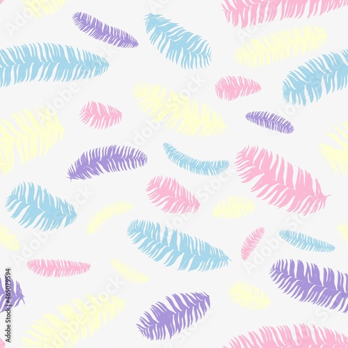 Seamless background pattern from tropical leaves.