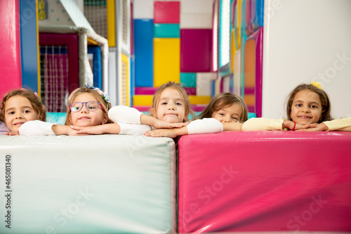 Group of cute little girls ...