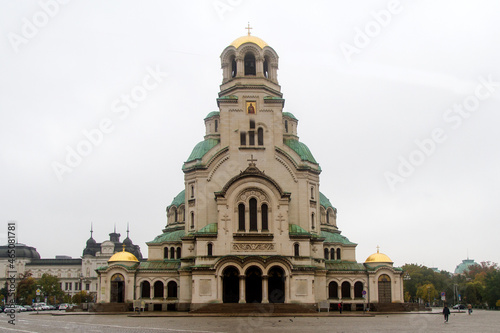 Catedral de Alejandro Nevski o Aleksandr Nevski Cathedral en la ciudad de Sofia en el pais de Bulgaria photo