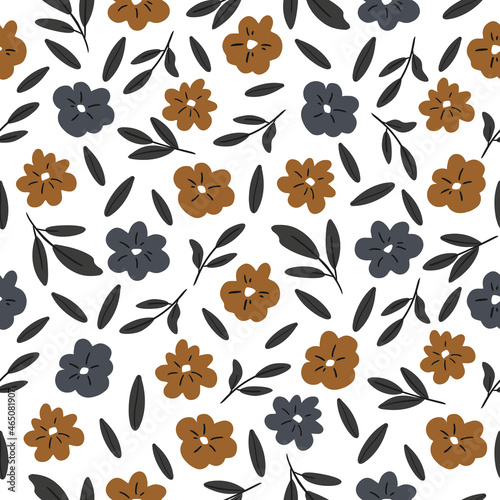 Seamless patterns in floral style.Vector illustration