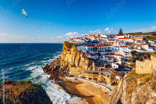 Landscape of Azenhas do Mar. Azenhas do Mar is a seaside town (residential neighborhood) in the municipality of Sintra, Portugal. Close to Lisboa, Portugal. photo