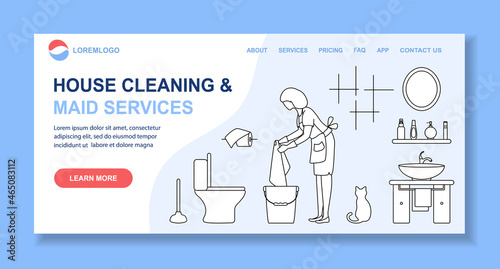 Vector Cleaning service Household Housekeeping