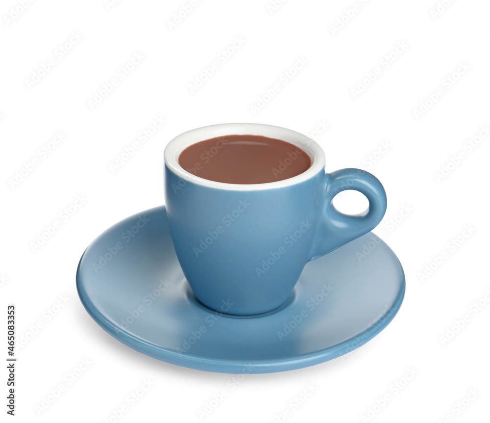 Cup of delicious hot chocolate isolated on white Cup of delicious hot chocolate isolated on white