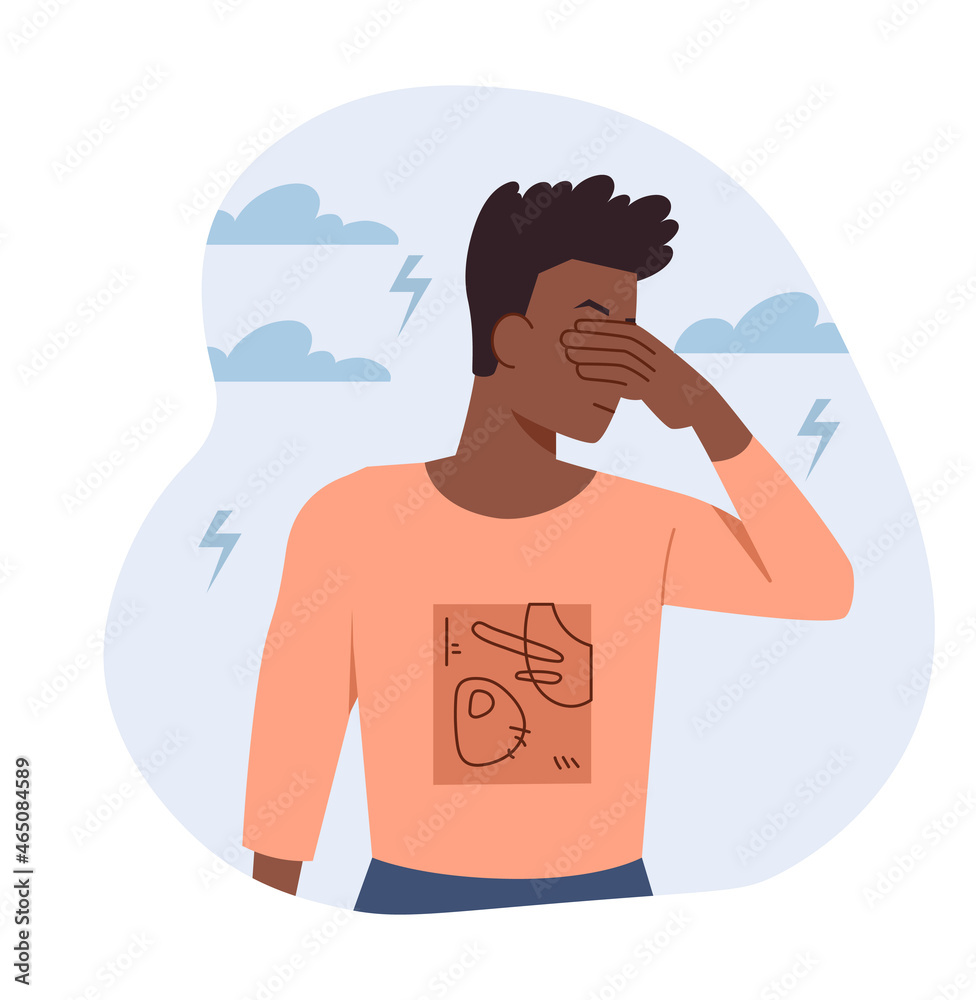 Fototapeta premium Young man annoyed