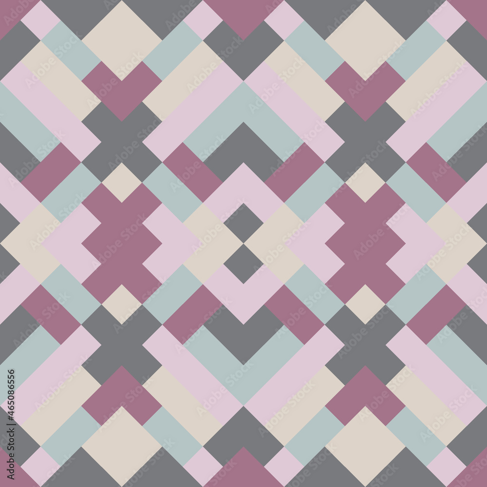 Abstract seamless pattern. Mosaic texture for textile, clown, carpeting, warp, book cover, clothes. Vector geometric background of triangles Abstract seamless pattern. Mosaic texture for textile, clown, carpeting, warp, book cover, clothes. Vector geometric background of triangles