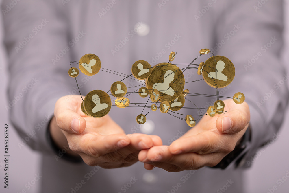 Netzwerken und Unterstützung in der Geschäftswelt.