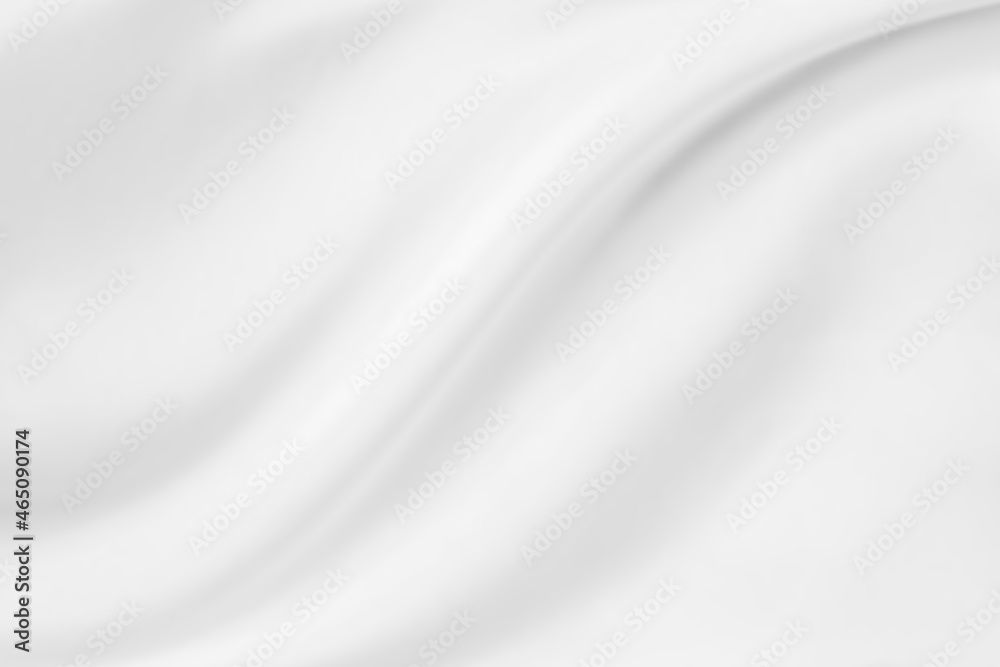 Fototapeta premium Abstract white fabric with soft wave texture background