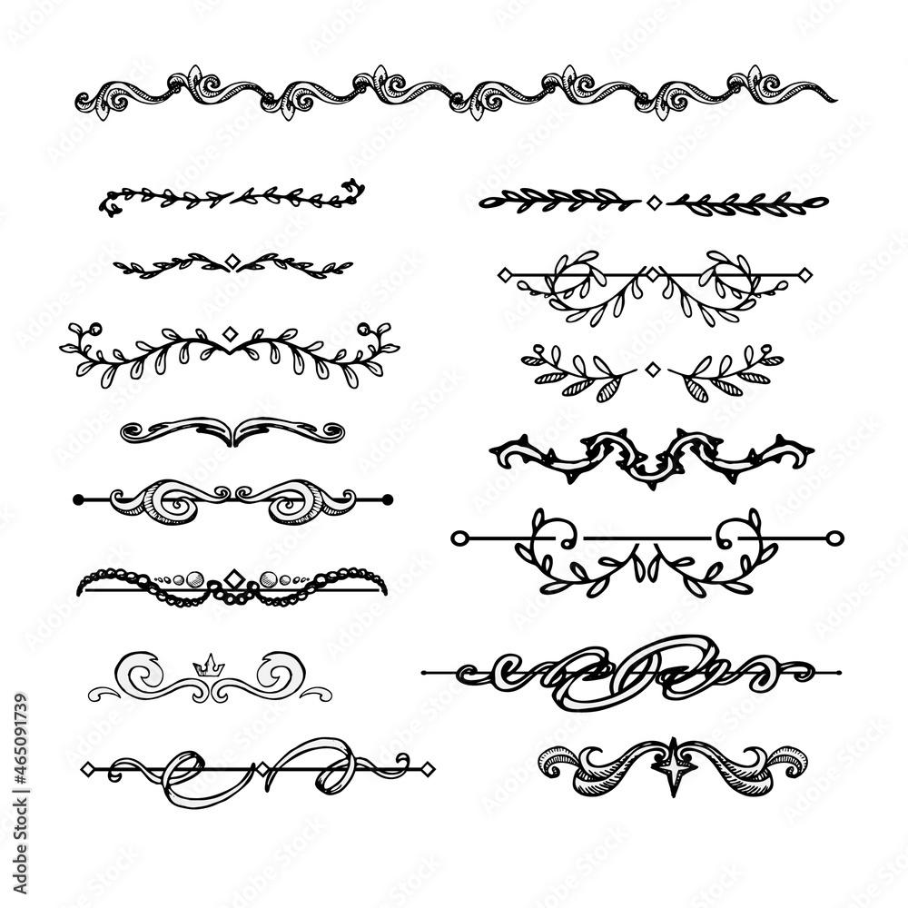 Fototapeta premium set of vector vintage vignets