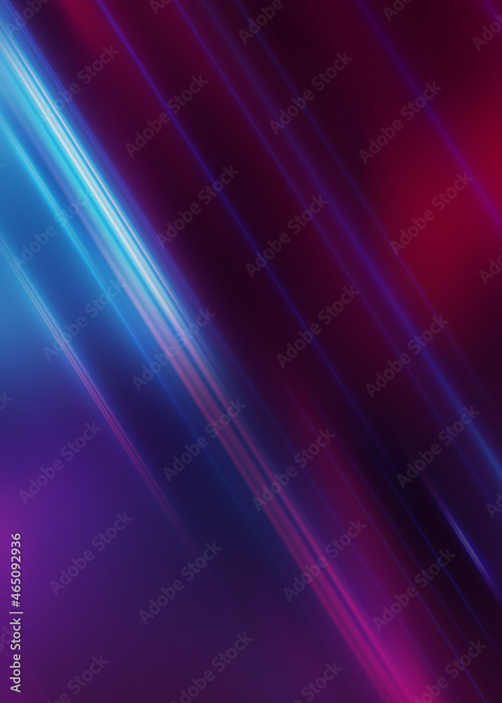 Dark abstract futuristic background. Digital explosion, ultraviolet neon glow, blurred geometric lines.