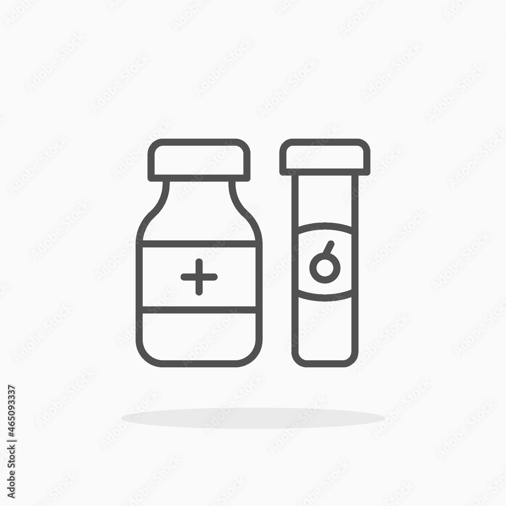 Medicine and Vitamin icon. Editable Stroke and pixel perfect. Outline style. Vector illustration. Enjoy this icon for your project. Medicine and Vitamin icon. Editable Stroke and pixel perfect. Outline style. Vector illustration. Enjoy this icon for your project.