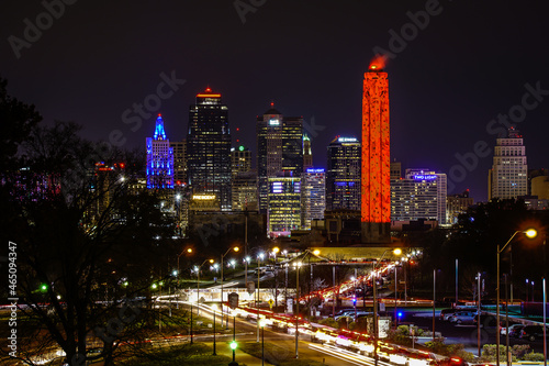 LIberty Memorial with Kansas City in the background