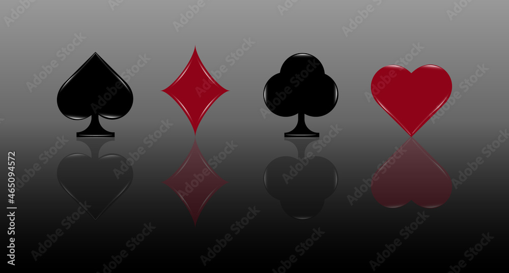 playing cards symbols. vector illustration