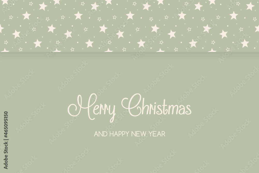 Concept of a Christmas greeting card with stars. Vector