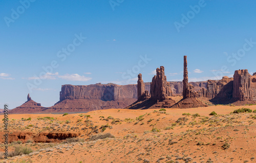 Monument Valley Totel Pole and Ye'il Bicheii Rock Formation