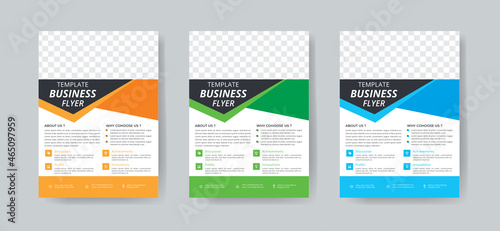 Business flyer template vector design, Flyer Template Geometric shape used for business layout design Template  © Majarul