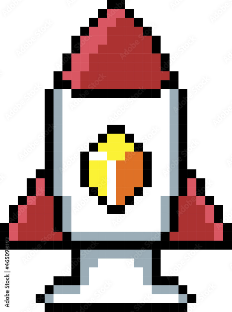 NFT rocket pixel icon