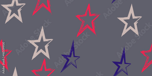Wallpaper wrapping paper textile print. Creative stylish background. Brush stroke vector illustration. Seamless pattern.