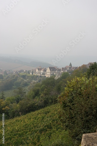 view from the top of the hill on Vezelay 