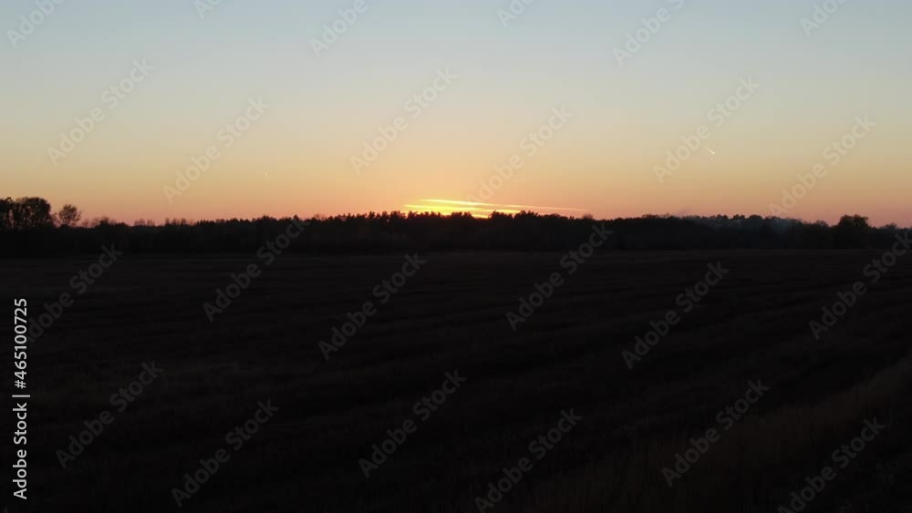 Beautiful autumn sunset in the field Beautiful autumn sunset in the field