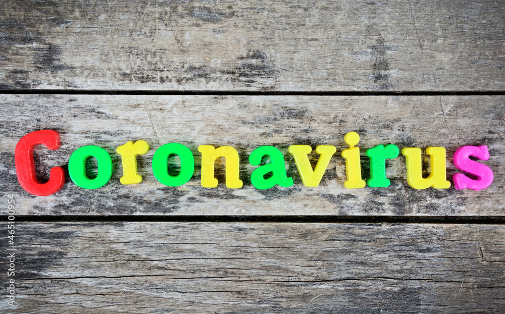 Coronavirus word on desk Coronavirus word on desk