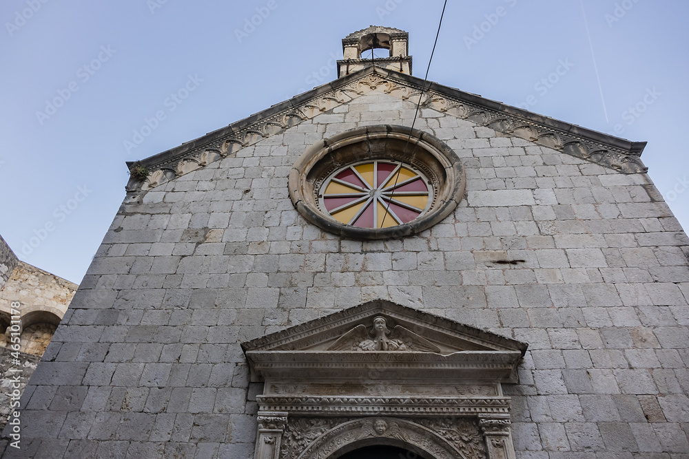 Church of Annunciation was built in 1534. Church of the Annunciation - example of the transitional Gothic and Renaissance style. Dubrovnik, Croatia. Church of Annunciation was built in 1534. Church of the Annunciation - example of the transitional Gothic and Renaissance style. Dubrovnik, Croatia.