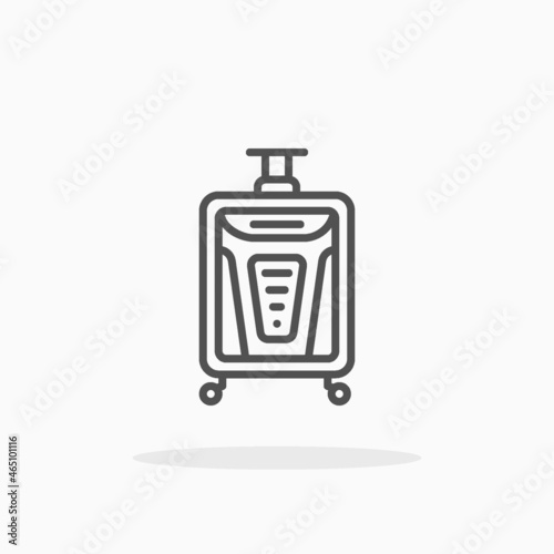 Luggage icon. Editable Stroke and pixel perfect. Outline style. Vector illustration. Enjoy this icon for your project.