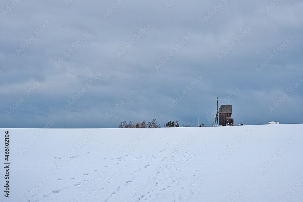 Windmühle Schnee Winterlandschaft Windmühle Schnee Winterlandschaft