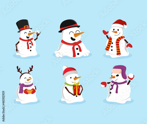 set of snowman