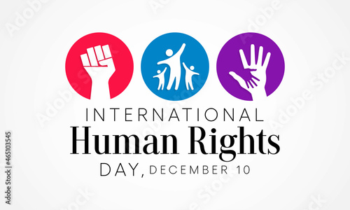 Human Rights day is observed every year on December 10, a time for people around the world to join together and stand up for the rights and dignity of all individuals. vector illustration