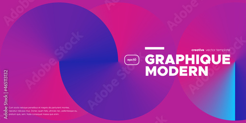Futuristic Gradient background. Circle gradient shapes composition. Vector illustration.