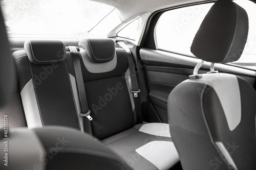 Black and grey back seat in...
