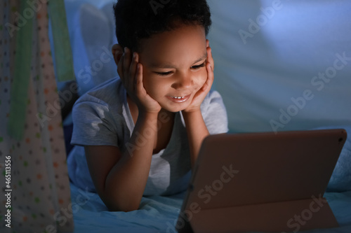 Little African-American boy...