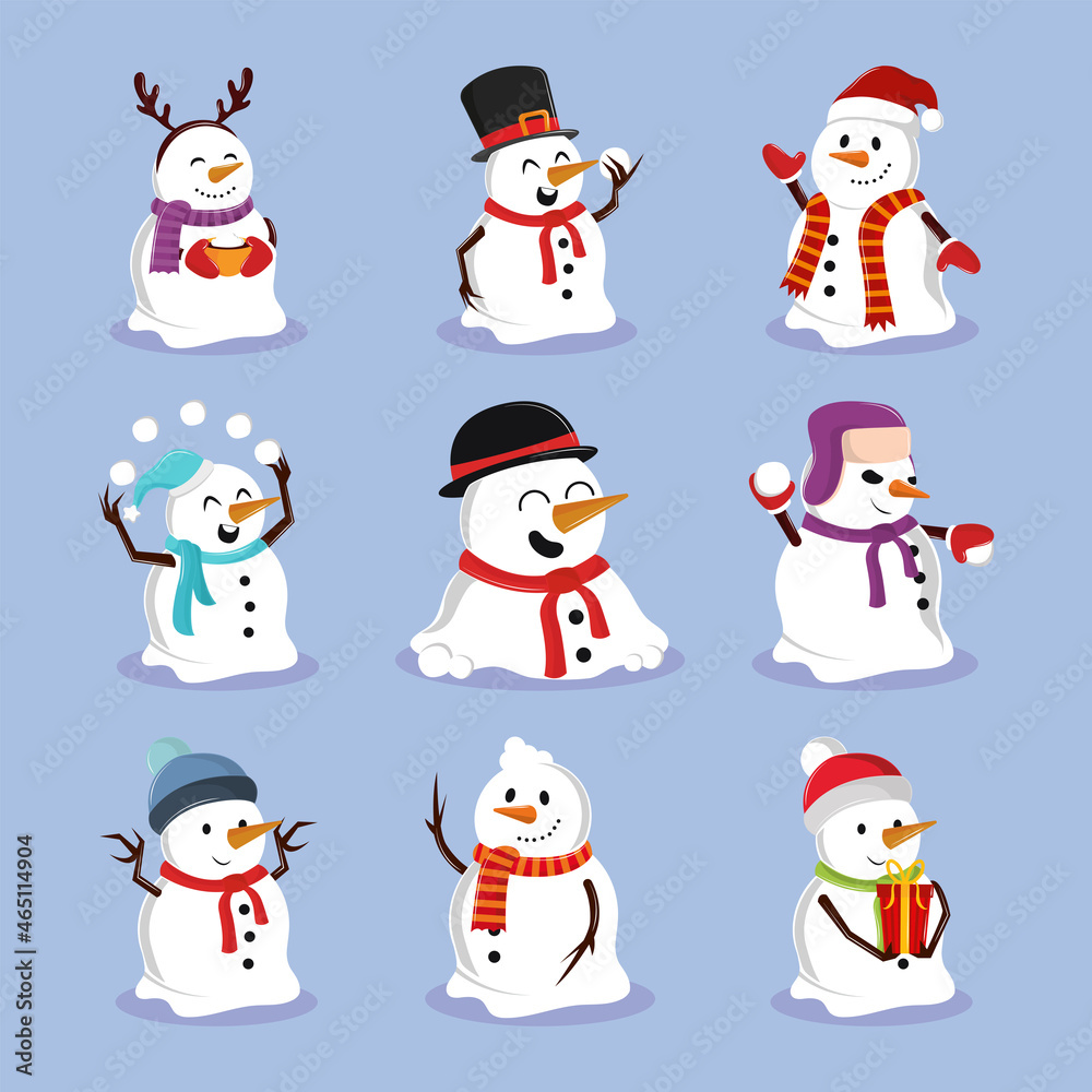 christmas snowman icons