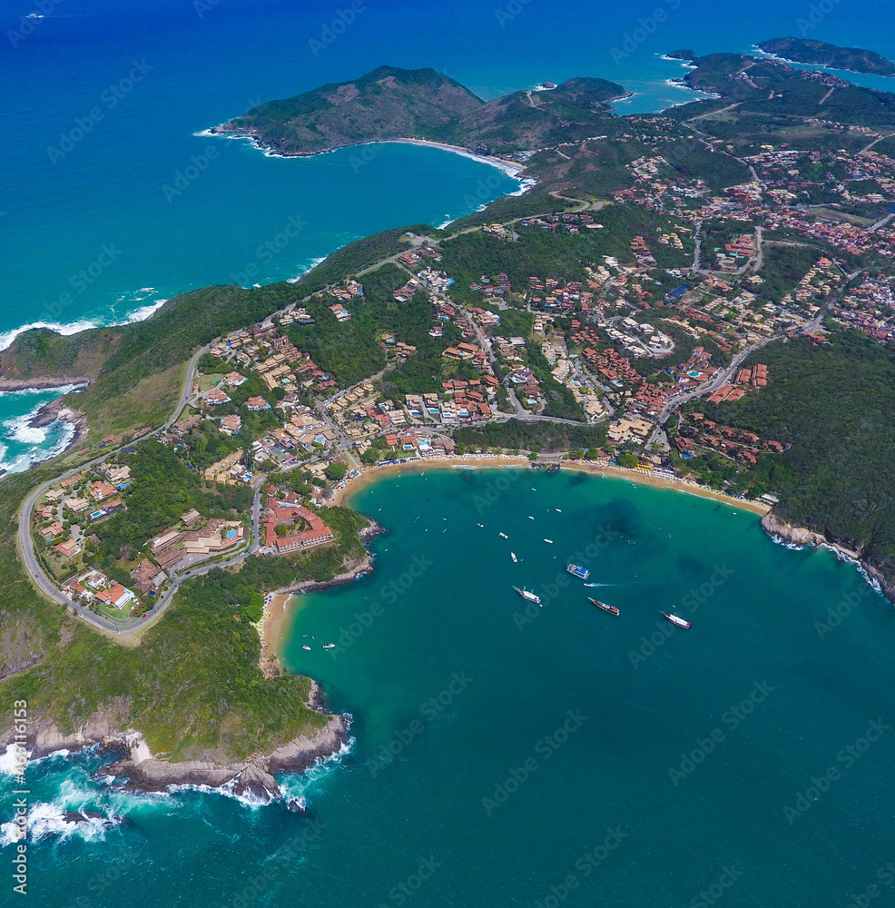 Peninsula in Brazil aerial photography