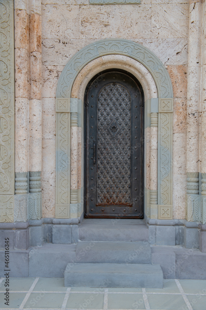 metal door to the church of saint nino