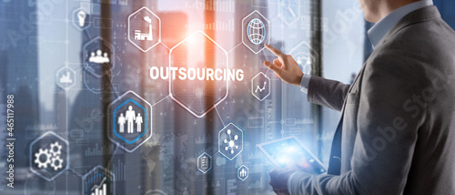 Outsourcing 2021 Human Resources Business Internet Technology Concept
